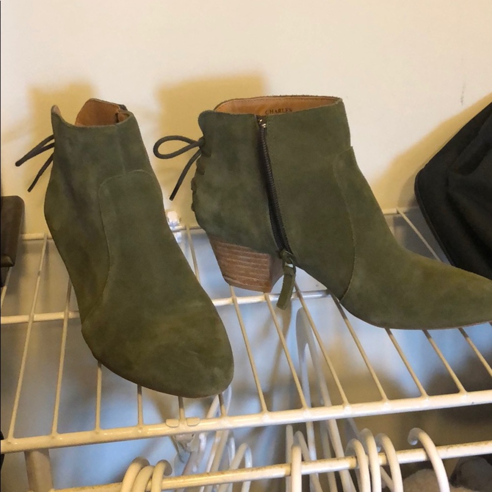 Olive green booties